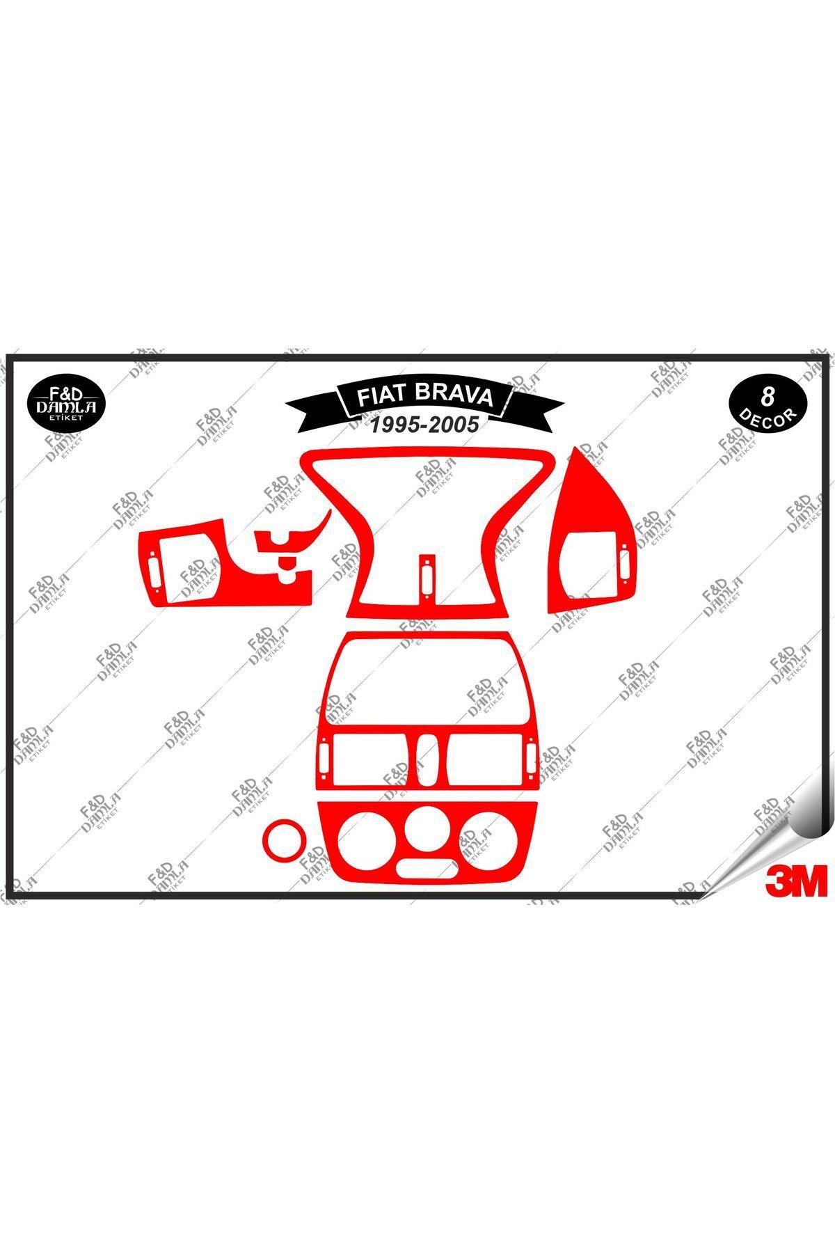 

Fiat Brava 1995-2005 Torpido Konsol Trim Göğüs Maun Kaplama Set 8 Parça Kırmızı