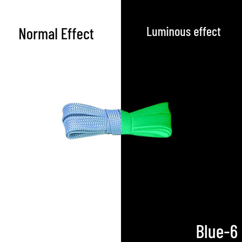 Luminous Fluorescent Shoelaces for AJ1, Air Force One, and DUNK Sneakers - White Night Light Mismatch Collection