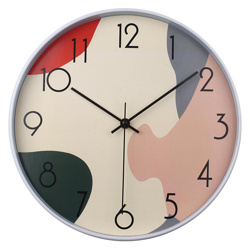 12-inch Clock Wall Clock Living Room Fashion Creative Home Bedroom Clock Modern Simple Silent Quartz Clock