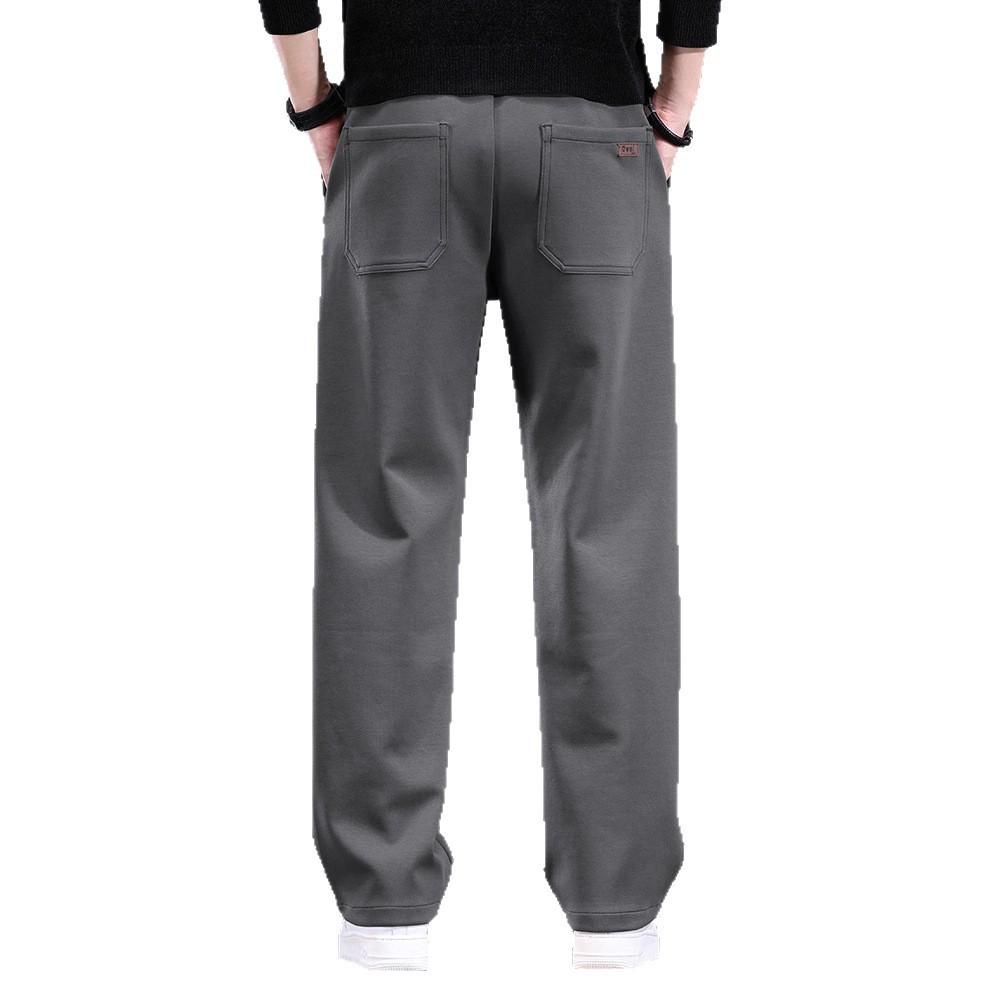 High-end Men's Casual Pants Autumn and Winter Loose Straight Sweatpants Drape Skin-friendly Versatile Anti-wrinkle Trousers Tide