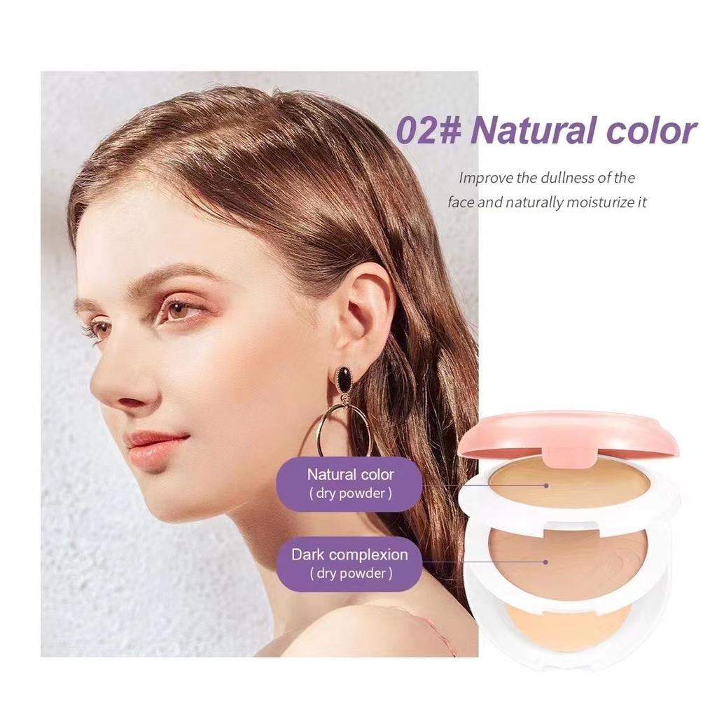 Lekki matowy podkład Dwuwarstwowy puder prasowany z naturalnym efektem kolorystycznym i kontrolą oleju