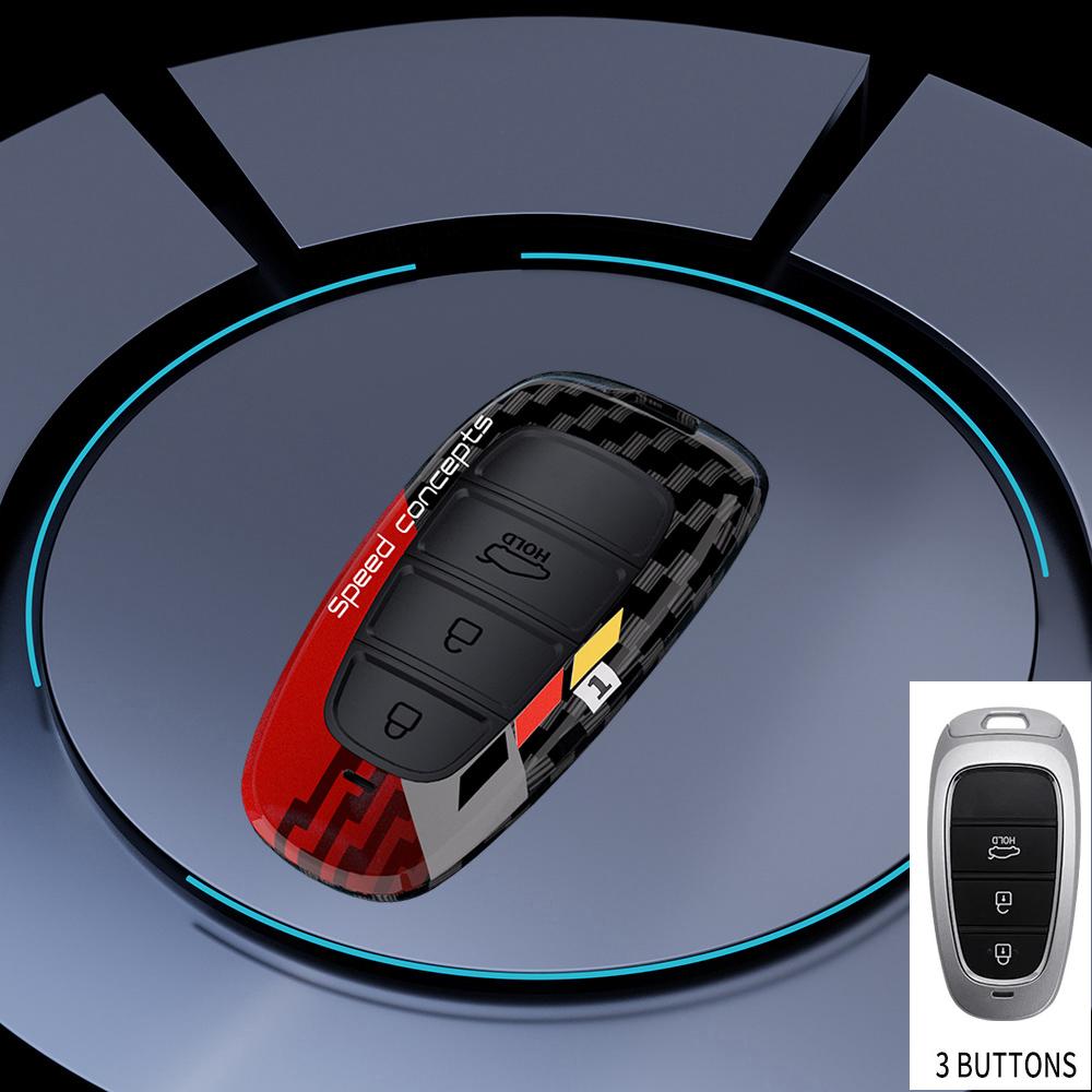 Graffiti Car Key Case Cover For Hyundai Solaris Sonata Hybrid Nexo Nx4 New Grand Santa Fe Tucson Accessories