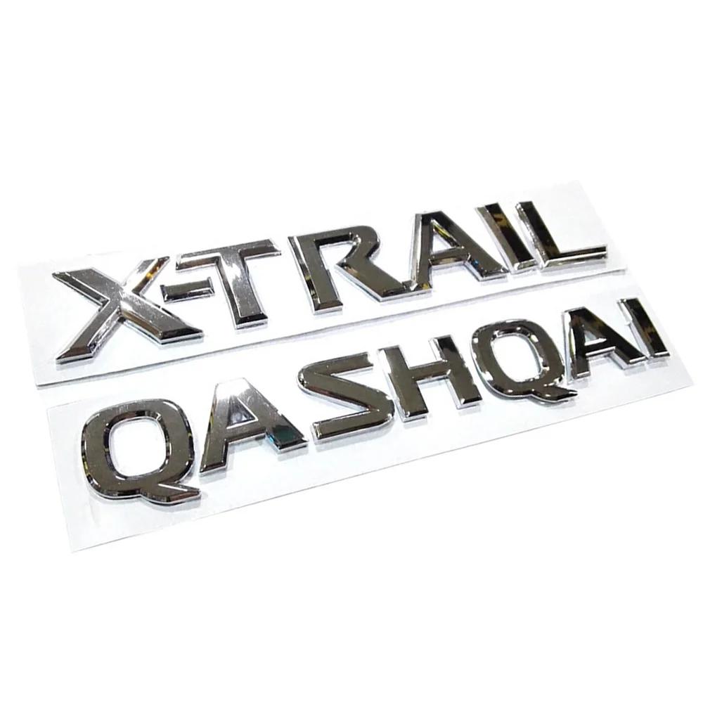 ACY1 Auto Heckklappe Buchstaben Emblem Abzeichen Logo Aufkleber Decal Auto Zubehör für Nissan X-Trail Xtrail T30 T31 T32 QASHQAI J10 J11 J12