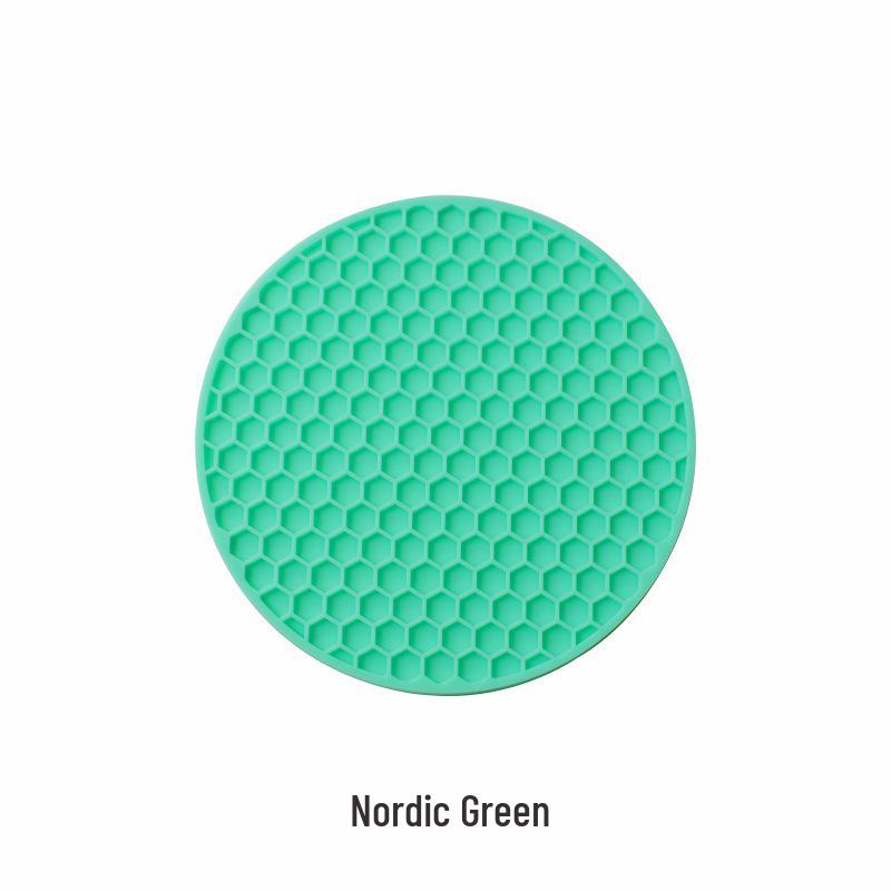 Honeycomb Silicone Coaster - Non-slip, High-Temperature Resistant, Waterproof Heat Insulation Pad