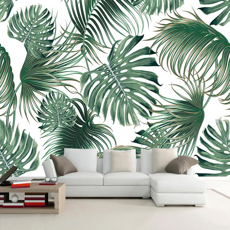 Photo Wallpaper 3D Green Plant Leaf Large Murals Living Room Sofa Bedroom Modern Wall Painting Home Decor Papel De Parede 3D