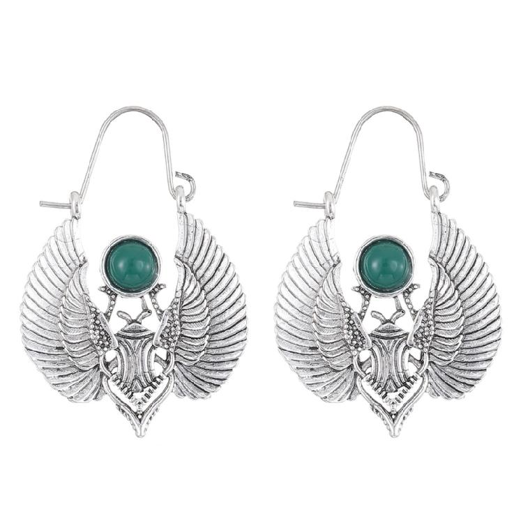 Gold/Silber Ägyptisch Inspirierte Große Ohrringe Retro Ohrhänger Schmuck für Frauen