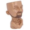 Face Planter Pot with Drainage Hole Man Face Flower Pot Head Planter Muscular Man Flower Pot for Living Room Hallway