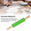 Non Stick Surface Silicone Rolling Pin Wooden Handle Rolling Pin  Dough Dumpling Wrappers Pizza