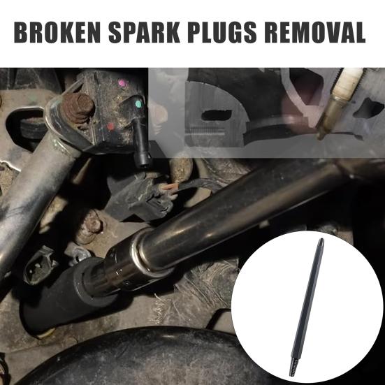 Spark Plugs Removal Tool Professional Spark Plugs Extractor Kit 10mm Hex Drive Double-Ended Reverse Flute Tap for Broken Plugs Removal