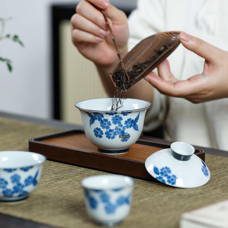 Sushang Hand-painted Ceramic Travel Gongfu Tea Set