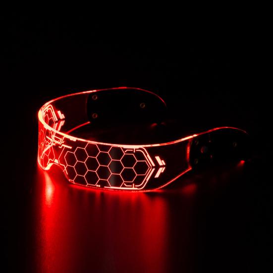 Wykwintne wykonanie Wielokolorowe Przydatne odporne na zarysowania Neonowe świecące okulary LED Rave