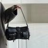Y2K koreanske kvinner Harajuku Vintage Gothic Svart Håndveske Estetisk Elegant Punk Lommebok Veske Håndvesker Skulder Trend Tote Bags