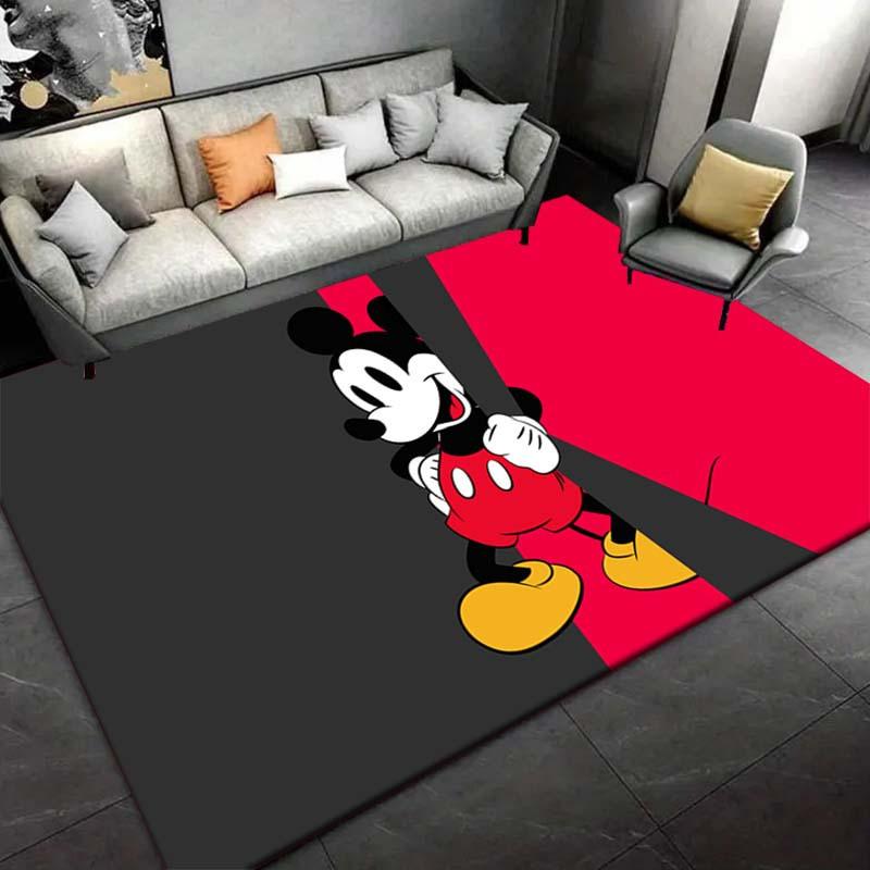 

1pc Mickey Pattern Area Rug Soft Flannel Floor Mat for Living Room, Bedroom, Kitchen, Sofa Coffee Table Floor Mat, Machine Washable 60cm by 90cm