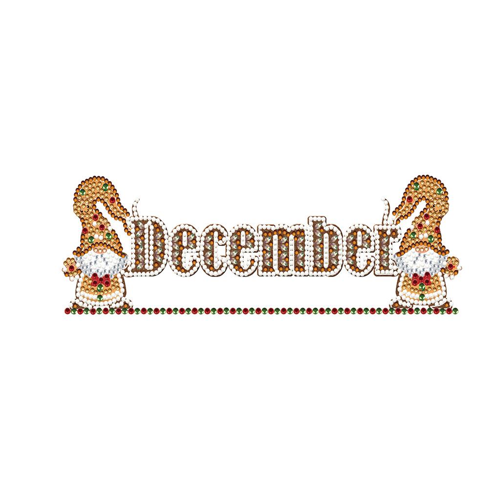 

40*20cm 5D DIY Partial Special Shaped Drill Diamond Painting Gnome Calendar Kit Decor Diamond Embroidery Crafts for Wall Decor