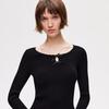 Only Women's Lace Trim Flared Sleeve Knit Top