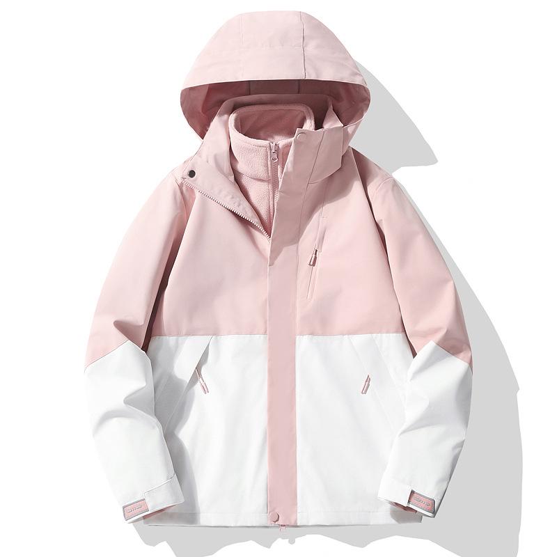 2024 Autumn Mountain System Outdoor Windbreaker: Couple's 3-in-1 Waterproof Jacket for Travel & Hiking