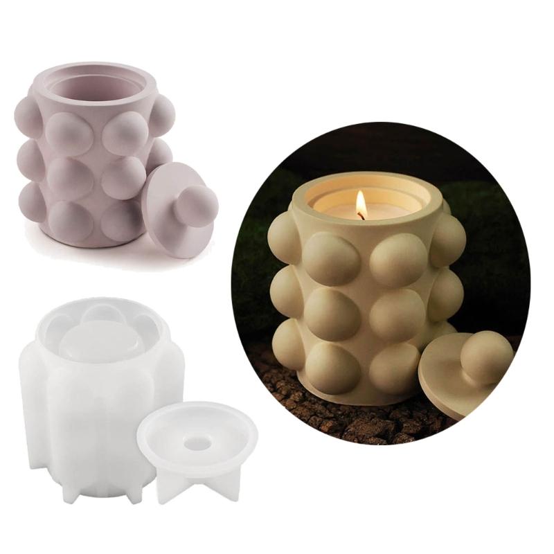 Resin Jar Molds with Lid Silicone Container Mold Jewelry Organizers Mold Storage Jar Epoxy Casting Candle Holder Molds