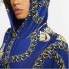 Nike Chain Pattern Full Print Hoodie Women Hoodies Blue CJ6306-455