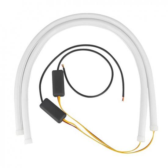 

2x 60cm White Flexible Car LED DRL Tube Daytime Running Strip Light Headlight US