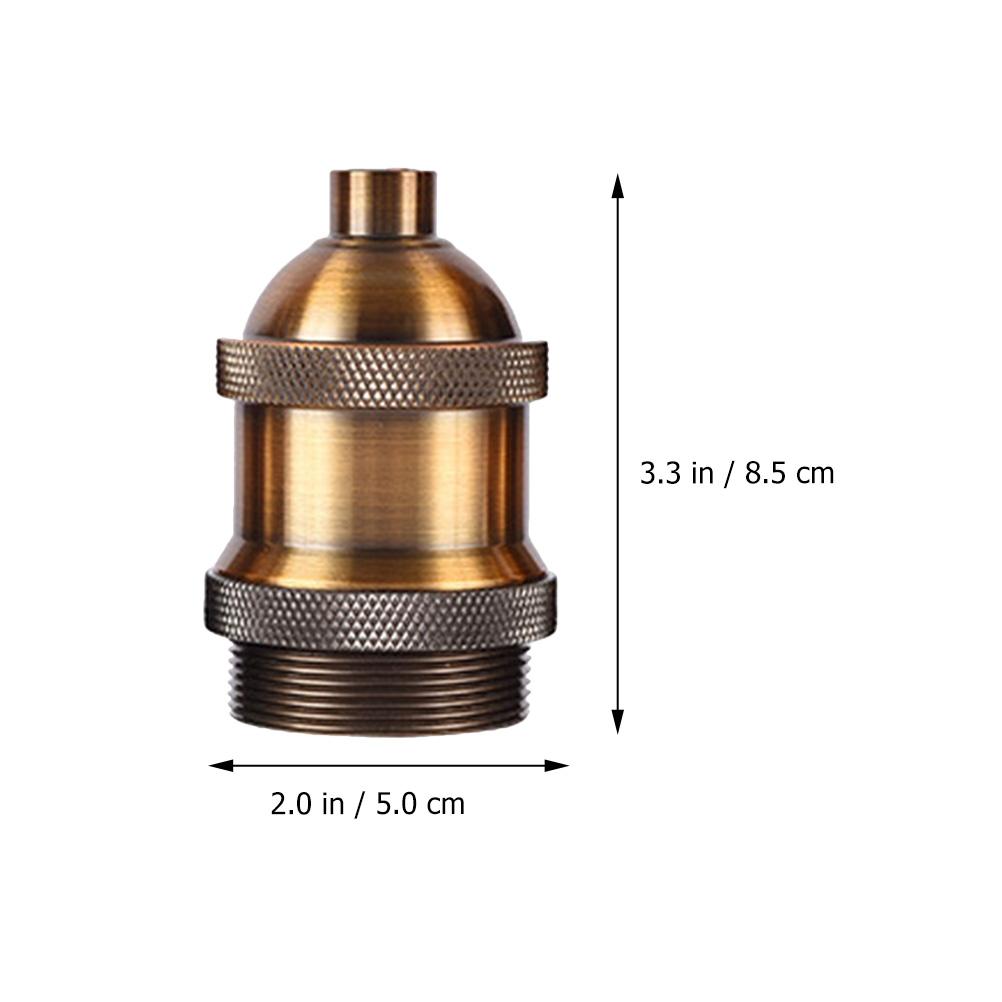 2Pcs Vintage E27 Light Socket 27Mm Threaded Base Lamp Holder for Decorative Edison Style Bulbs Easy Wiring Connection Setup
