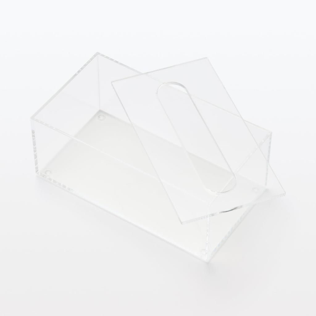 MUJI Acrylic Tissue Box for Soft Pack Clothing Storage Box Tissues, MAC69A3A, Case,
