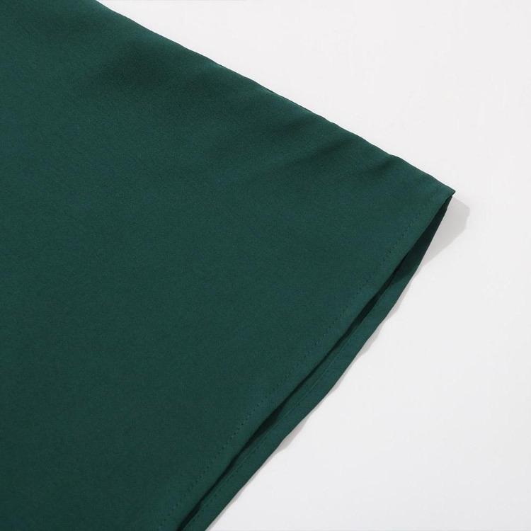 Elegant Women High Waist V Neck Lace Dress Mid Length Solid Autumn Winter