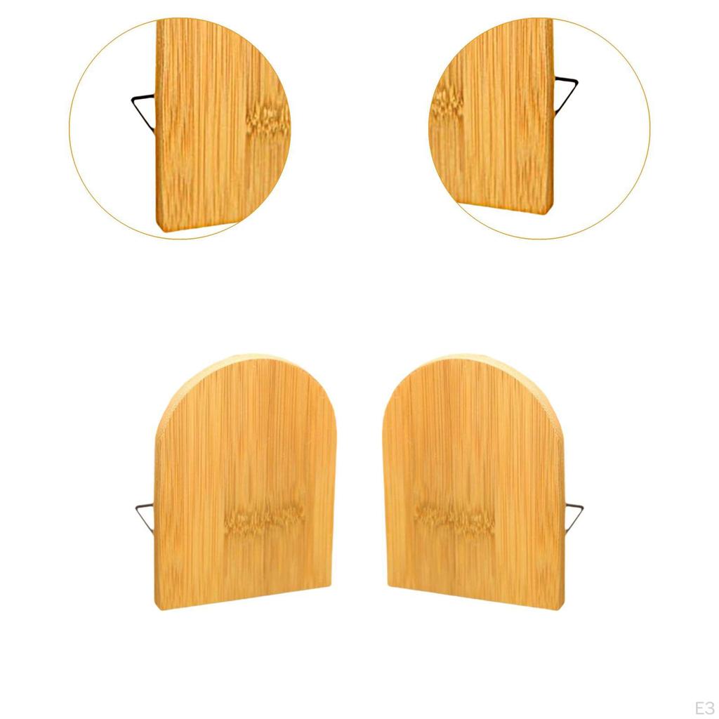 Bookends Book Ends for Shelves Bamboo Stoppers Holder Office Library Study Playroom