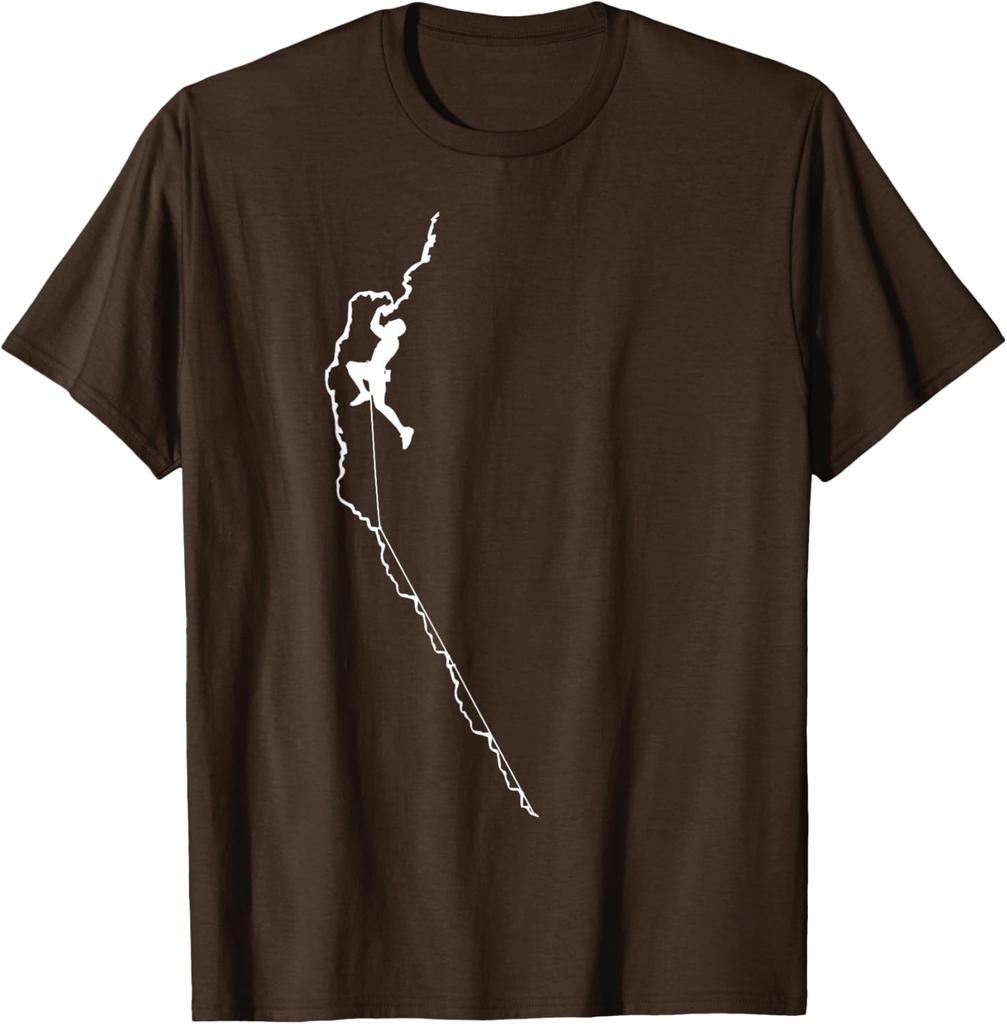 Rock Climbing Graphic Tee Men Sport Bouldering Mountaineer Outdoor Activity Gift TShirt