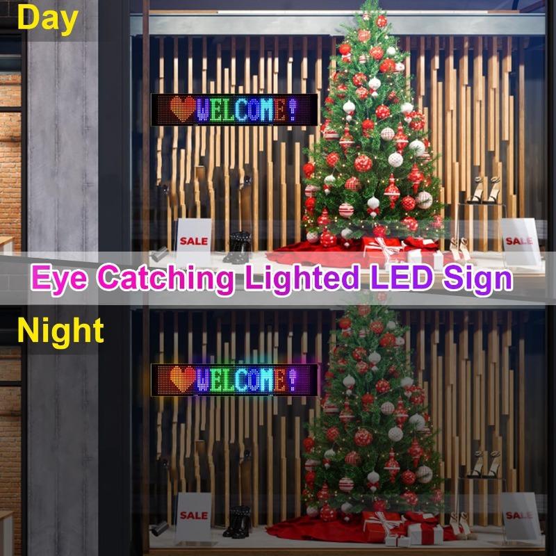 35.3in Car Devil Eyes Light Led Soft Screen DIY Colorful Car Windshield Dynamic LED Smart Phone Waterproof IP44 App Control