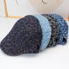 Spice girl retro leopard print forward hat cowgirl fabric street atmosphere short brim cap show face small newsboy hat
