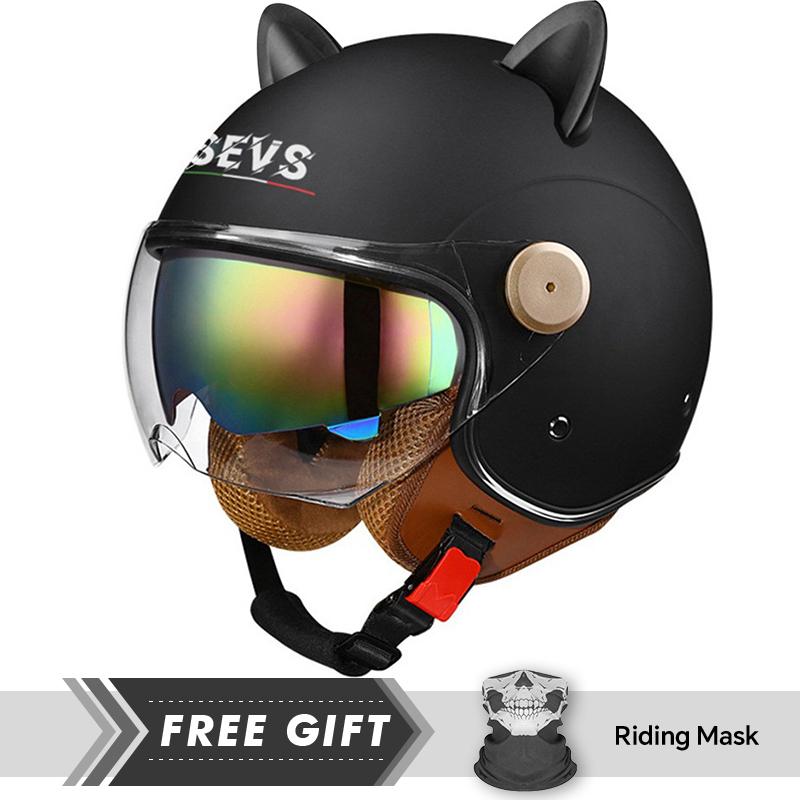 Men Women Retro Semi-open Helmets DOT ECE Open Face Helmets Motorcycle Accessories Cascos Para Motos 3/4 Open Half Helmet