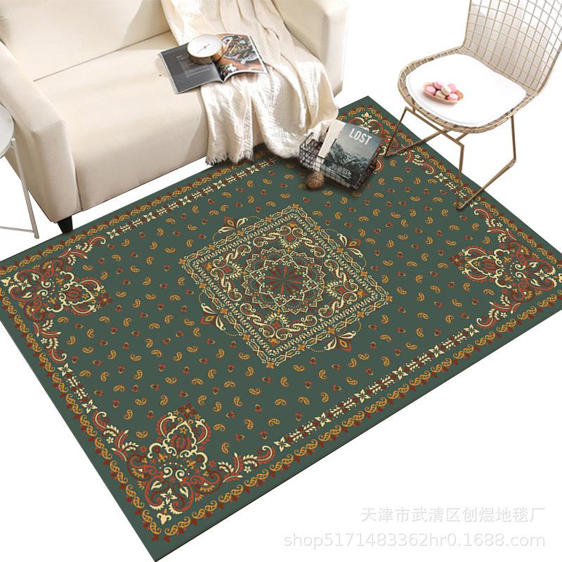 Retro Ethnic Style Carpet, Living Room Floor Mat Bosmia B & B Hotel Carpet Outdoor Tent Mat