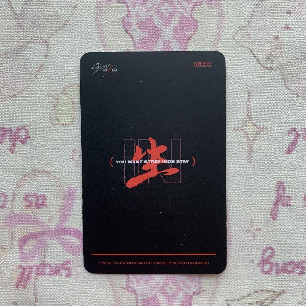 [USED] Stray Kids Album Insei Subk Bang Chan Store Bonus Trading Card