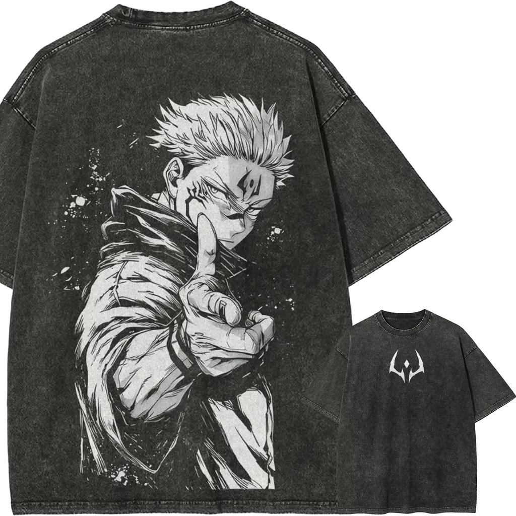 Anime Jujutsu Kaisen Gojo Satoru T Shirts Washed Men Women Cotton T-Shirt High Quality Retro for Men Women Tops Tees 2026 Summer
