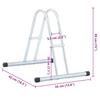 Vidaxl Stand For 1 Bicycle, Freestanding, Galvanized Steel