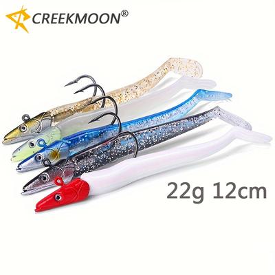 Soft Lure Glow Crazy Fish Sand Eel Wobbler Bait with Jig Head Hook Silicone Sea Bass Pike Cana Rockfishing Grouper Vinyl Fishing 260319