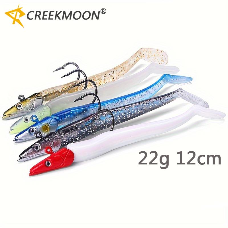 Zacht Kunstaas Glow Crazy Fish Zandworm Wobbler Lokaas met Jigkop Haak Siliconen Zeebaars Snoek Cana Rotsvissen Tandvis Vinyl Vissen 260319