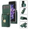 Suitable for Samsung Z Flip4 Mobile Phone Leather Case Z Flip3 Love Zipper Wallet Insert Card Oblique Span Protective Case