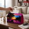 1pc Sunset Beach Tissue Box Holder - Reusable Napkin Dispenser with Tissue Paper Storage, Compact Suitable for Kitchen, Bathroom, Farmhouse Table Deco