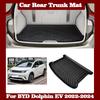 Car Rear Trunk Mat for BYD Dolphin 2022~2024 2023 Tray Waterproof Pad Cargo Liner Tray Floor Cushion Auto Accessories Tools