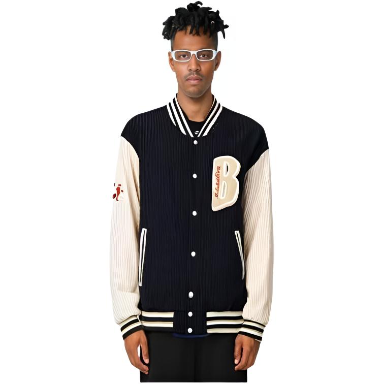 Li Ning Sports Life Collection Baseball Jacket Unisex Black AFMT015-2