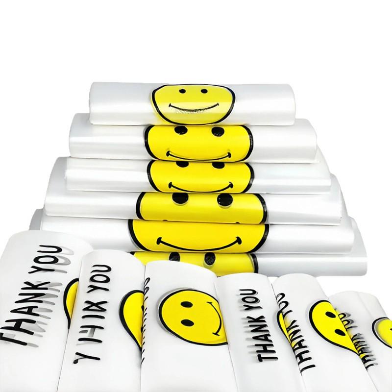 Thickened Smile Face Plastic Bag for Takeout and Shopping