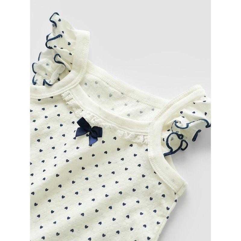 Class a Thin and Soft Children's Pure Cotton Mesh Romper, Girls' Strap Jumpsuit, Infant and Toddler Summer Bodysuit