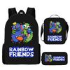 Schulsaison Neuer Rainbow Friends Mann Rucksack Handheld Lunchtasche Schüler Schultasche 3. Klasse