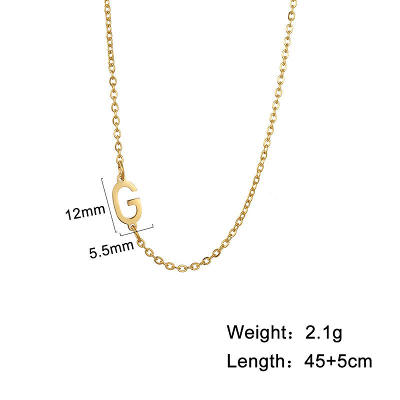 A-Z Letter Choker Necklace Personalized Alphabet Side Pendant Jewelry Gift for Birthday and Fashion Accessories