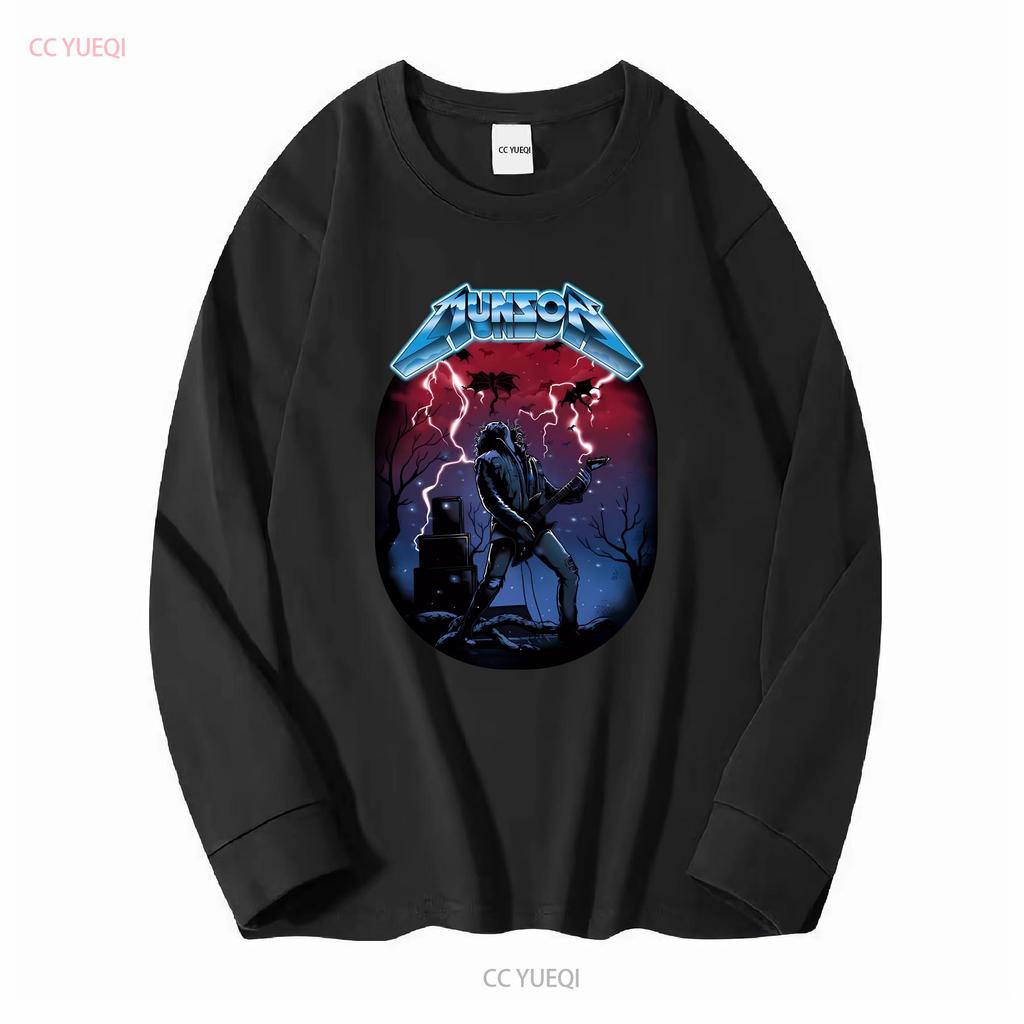 Eddie Play Guitar Stranger for ST4 Fans MunSon T Shirt vintage Washed Versatile Soft Unisex Stretched homme Comfortable
