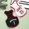 Dog Blouse Pet Vest Round Neck Soft Comfortable Breathable Letter Print Shirt Summer Cat Sleeveless Clothes Daily Wear