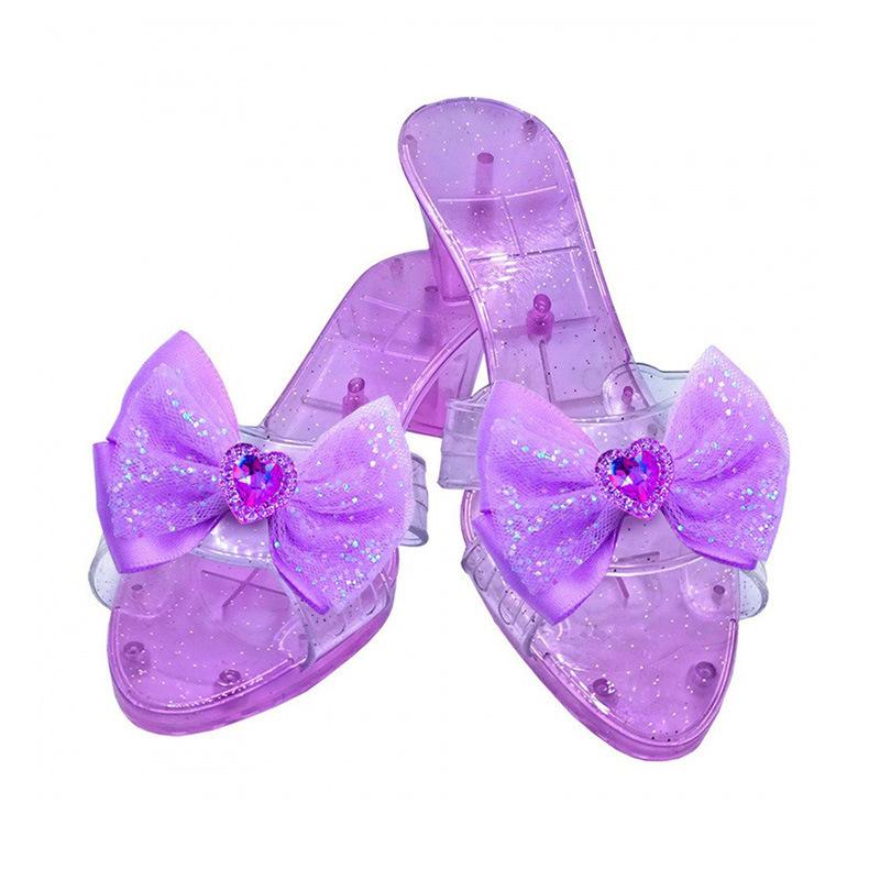 1 Pair High Heels Pretend Play House Games Girl Princess  Shoes Cosplay Prop For Stage Masquerade Special Occasion Decor