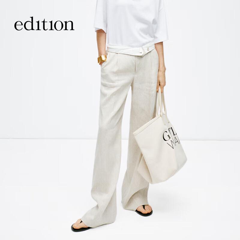 

Edition Linen Wide-Leg Casual Trousers L 28