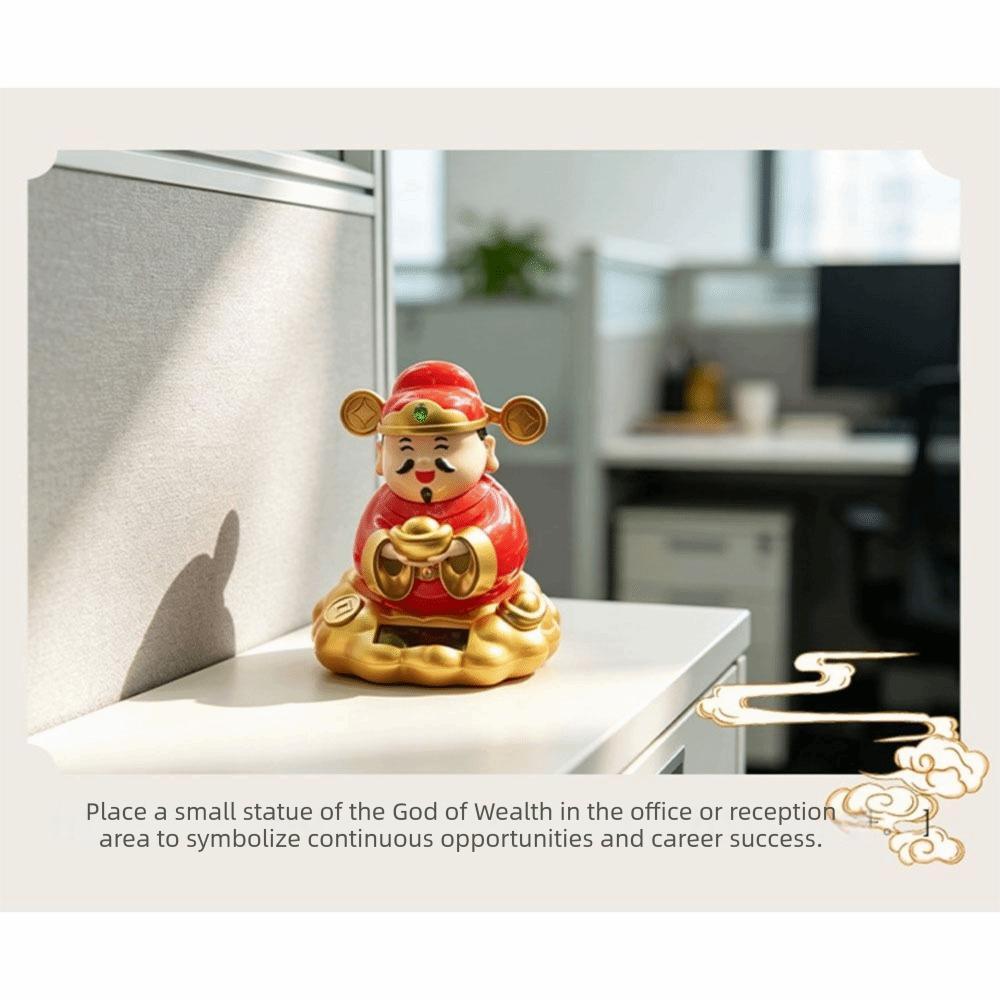 Chinese Style God of Fortune Sculpture Wealth Attracting Treasure Car Ornament  Office